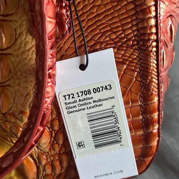 Brahmin Small Ashlee Glam Ombré (orange/pink) Leather - Picture 9 of 9